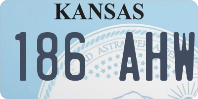 KS license plate 186AHW