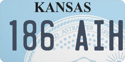KS license plate 186AIH