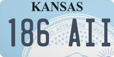 KS license plate 186AII