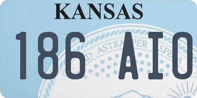 KS license plate 186AIO