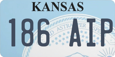 KS license plate 186AIP