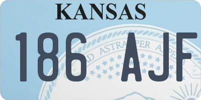 KS license plate 186AJF