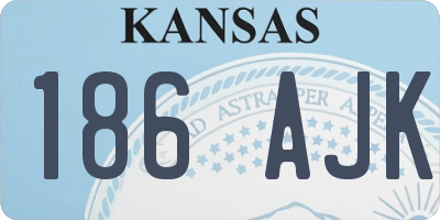 KS license plate 186AJK