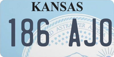 KS license plate 186AJO