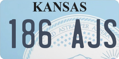 KS license plate 186AJS