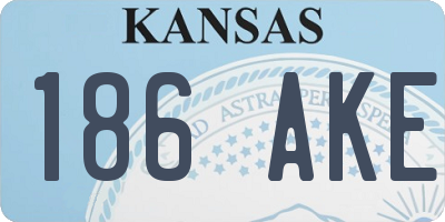 KS license plate 186AKE