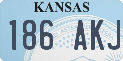 KS license plate 186AKJ