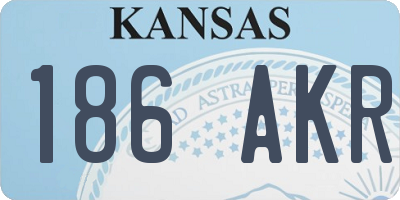 KS license plate 186AKR