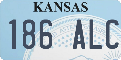 KS license plate 186ALC