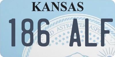 KS license plate 186ALF
