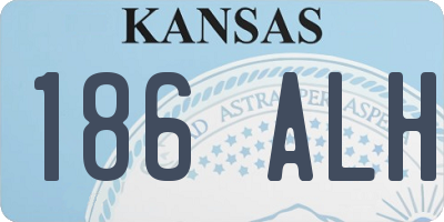 KS license plate 186ALH