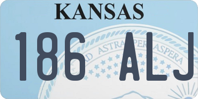 KS license plate 186ALJ