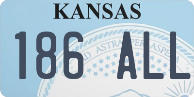 KS license plate 186ALL