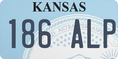 KS license plate 186ALP
