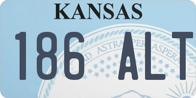 KS license plate 186ALT