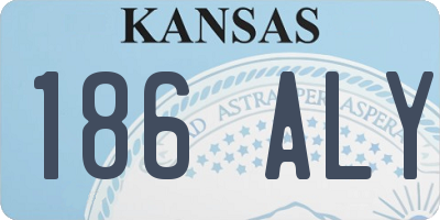 KS license plate 186ALY