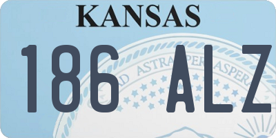KS license plate 186ALZ
