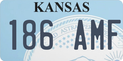 KS license plate 186AMF