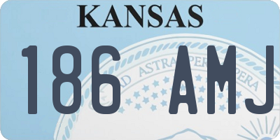 KS license plate 186AMJ