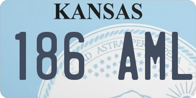 KS license plate 186AML