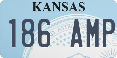 KS license plate 186AMP