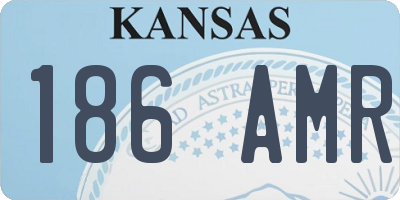 KS license plate 186AMR