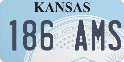 KS license plate 186AMS