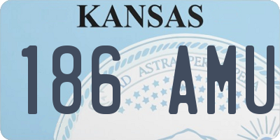 KS license plate 186AMU