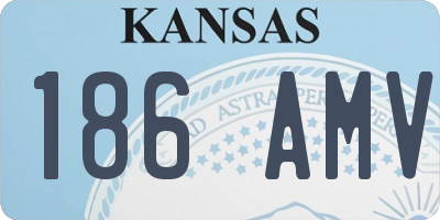 KS license plate 186AMV