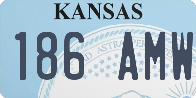 KS license plate 186AMW