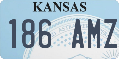 KS license plate 186AMZ