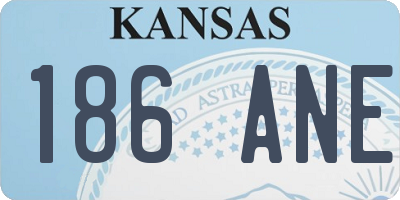 KS license plate 186ANE