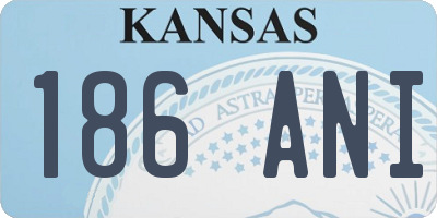 KS license plate 186ANI