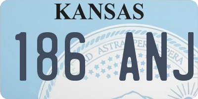 KS license plate 186ANJ