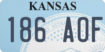 KS license plate 186AOF