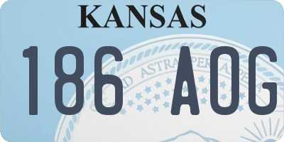 KS license plate 186AOG