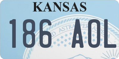 KS license plate 186AOL
