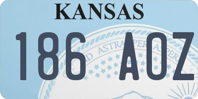 KS license plate 186AOZ