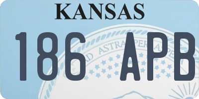 KS license plate 186APB