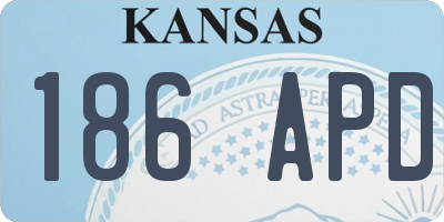 KS license plate 186APD