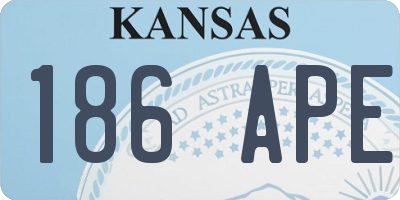 KS license plate 186APE