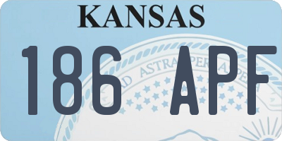 KS license plate 186APF