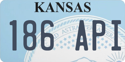 KS license plate 186API