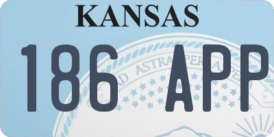 KS license plate 186APP
