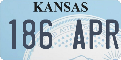 KS license plate 186APR