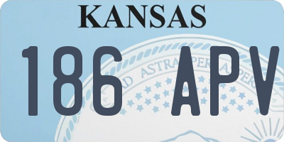 KS license plate 186APV
