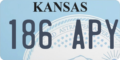 KS license plate 186APY