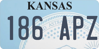 KS license plate 186APZ