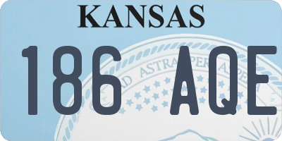 KS license plate 186AQE