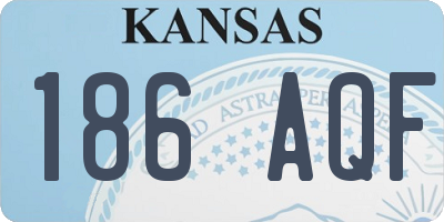 KS license plate 186AQF